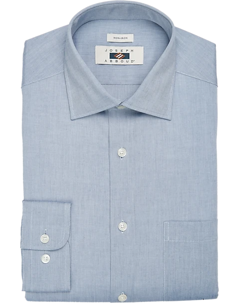 Joseph Abboud Modern Fit Spread Collar Dress Shirt, Chambray Light Wash