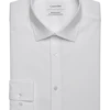 Calvin Klein Refined Cotton Stretch Supima Slim Fit Dress Shirt, White