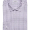 Calvin Klein Refined Cotton Stretch Supima Slim Fit Dress Shirt, Lilac Plaid