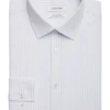 Calvin Klein Refined Cotton Stretch Supima Slim Fit Dress Shirt, Light Blue Stripe