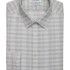 Calvin Klein Infinite Wrinkle Free Slim Fit Stretch Collar Dress Shirt, Taupe Plaid