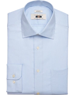 Joseph Abboud Modern Fit Spread Collar Dress Shirt, Blue Gingham
