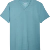 Lucky Brand Modern Fit V-Neck Tee, Light Blue Burnout