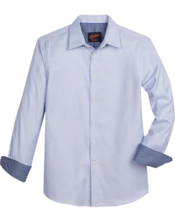 Egara Slim Fit Spread Collar Sport Shirt, Blue Arrow