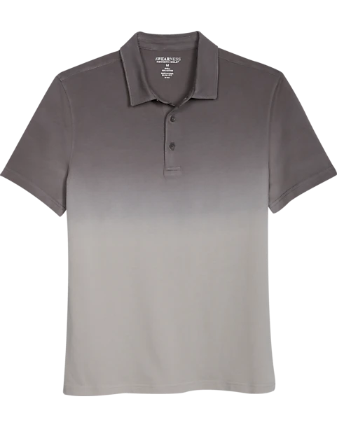 Awearness Kenneth Cole Slim Fit Polo Shirt, Gray Ombre