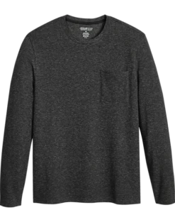 Awearness Kenneth Cole Slim Fit Crew Neck Long Sleeve T-Shirt, Black