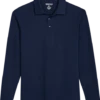 Awearness Kenneth Cole Modern Fit Long Sleeve Polo, Navy