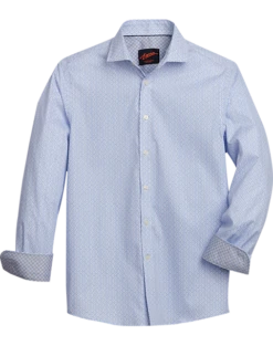 Egara Slim Fit Spread Collar Sport Shirt, Blue