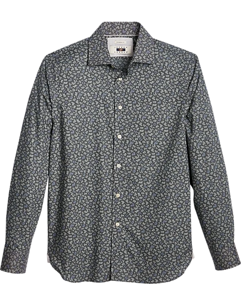 Joseph Abboud Modern Fit Spread Collar Woven Sport Shirt, Olive Foliage