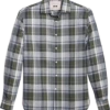 Joseph Abboud Modern Fit Sport Shirt Olive Madras Plaid