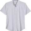 Con.Struct Slim Fit Short Sleeve Sport Shirt, White