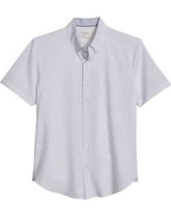 Con.Struct Slim Fit Short Sleeve Sport Shirt, White