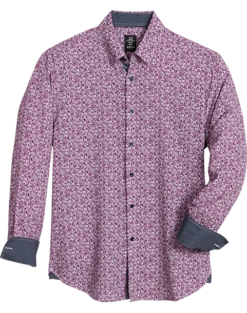 Michael Strahan Modern Fit Sport Shirt Lavender Floral