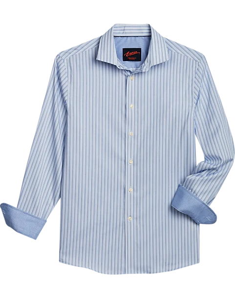 Egara Slim Fit Sport Shirt, Medium Blue Stripe