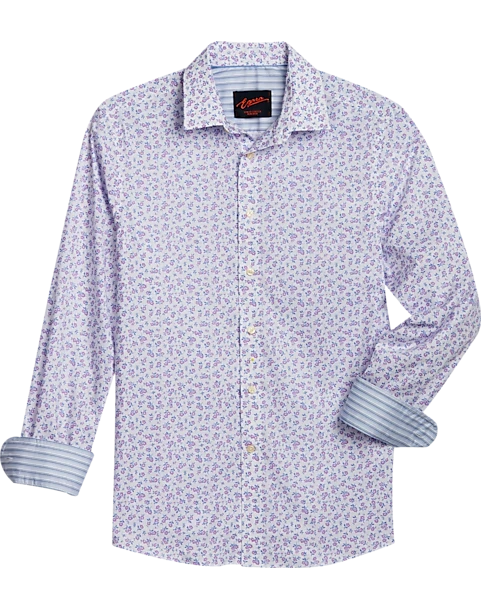 Egara Slim Fit Sport Shirt, Berry Tossed Floral