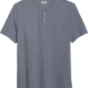 Joseph Abboud Modern Fit Short Sleeve Henley, Slate Stripe