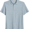 Joseph Abboud Modern Fit Short Sleeve Polo Shirt, Light Blue Stripe
