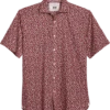 Joseph Abboud Modern Fit Sport Shirt, Burgundy Foliage