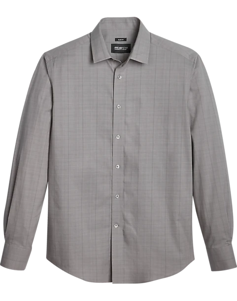 Awearness Kenneth Cole Slim Fit Sport Shirt, Charcoal Tonal Plaid