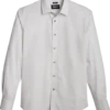 Awearness Kenneth Cole Slim Fit Sport Shirt, Silver Gridlock