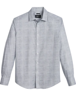 Awearness Kenneth Cole Slim Fit Sport Shirt, Teal & White Plaid