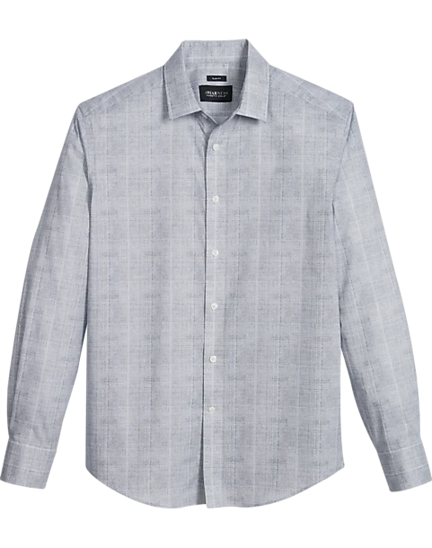 Awearness Kenneth Cole Slim Fit Sport Shirt, Teal & White Plaid
