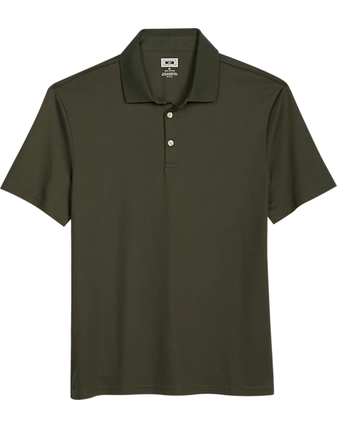 Joseph Abboud Modern Fit Luxe Cotton Polo, Olive Green