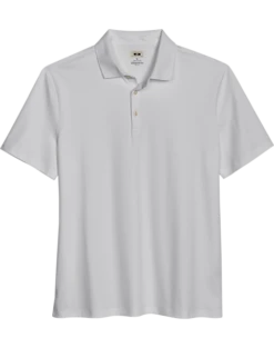Joseph Abboud Modern Fit Luxe Cotton Polo, White
