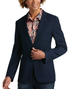 Paisley & Gray Slim Fit Soft Jacket, Navy