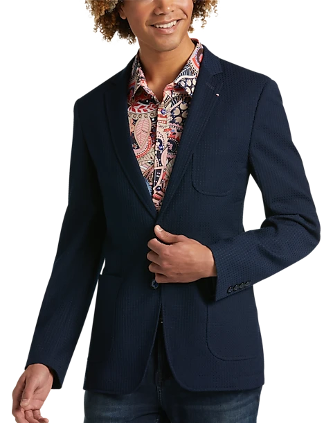 Paisley & Gray Slim Fit Soft Jacket, Navy