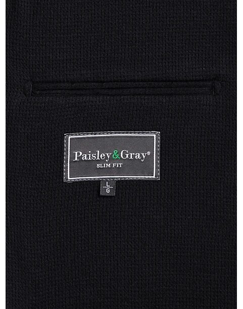 Paisley & Gray Slim Fit Knit Blazer, Navy - Image 2