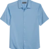 Paisley & Gray Slim Fit Short Sleeve Sport Shirt, Baby Blue