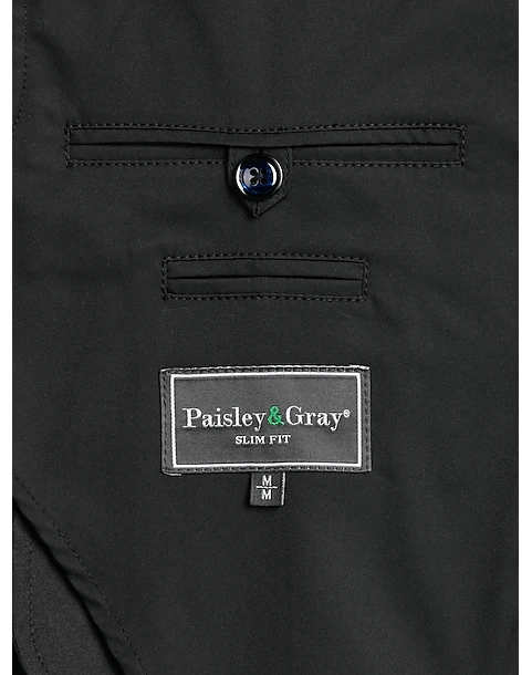 Paisley & Gray Slim Fit Casual Jacket, Black - Image 3