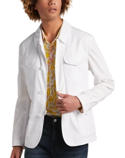 Paisley & Gray Slim Fit Casual Jacket, White