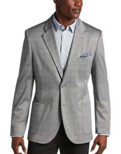 Awearness Kenneth Cole Modern Fit Soft Jacket, Gray Plaid