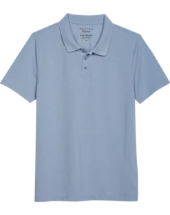 Lucky Brand Classic Fit Burnout Pique Polo, Medium Blue