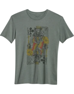Lucky Brand Classif Fit Bear King T-Shirt, Olive