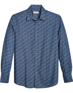 Jaymes Modern Fit Spread Collar Sport Shirt, Blue Liberty Floral