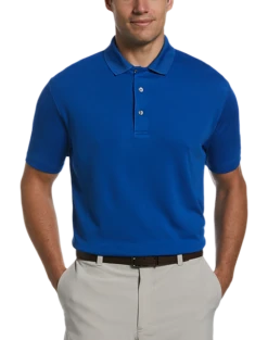 PGA Tour Classic Fit Airflux Polo, Medium Blue
