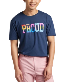 The Phluid Project Classic Fit Proud Graphic Crew, Navy