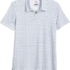 Report Collection Modern Fit Knit Polo, White & Blue Floral