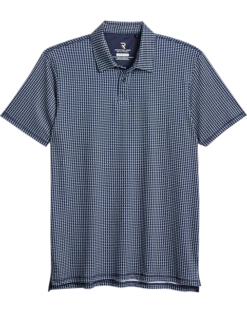 Report Collection Modern Fit Knit Polo, Navy Geo