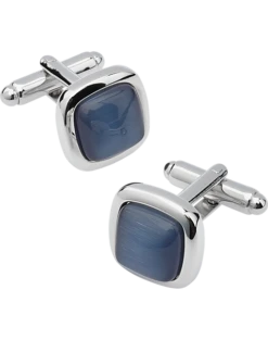 Pronto Uomo Silver & Gray Cufflinks