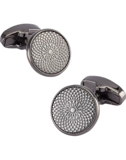 Joseph Abboud Gunmetal Circle Cufflinks