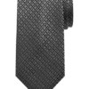 Pronto Uomo Black & Charcoal Woven Grid Narrow Tie