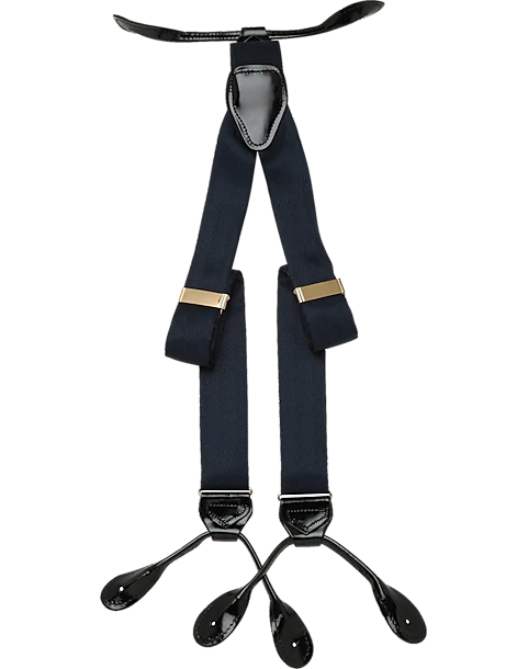 Men's Wearhouse Fancy Big And Tall Navy Silk Braces