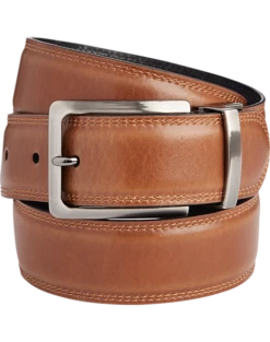 Men's Wearhouse Reversible Leather Belt, Cognac Brown & Black