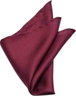 Joseph & Feiss Gold Pocket Square, Burgundy