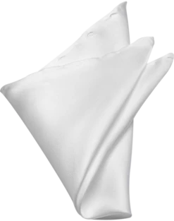 Joseph & Feiss Gold Pocket Square, White