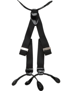 Men's Wearhouse Fancy Big And Tall Black Silk Braces